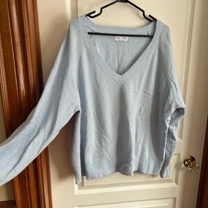 Old Navy Soft Blue Ribbed Knit Sweater